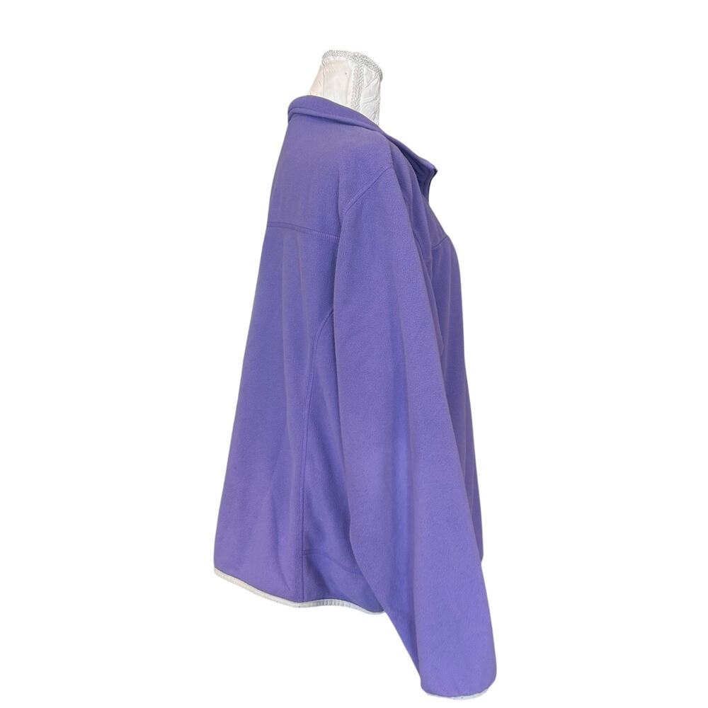 LL Bean Polar Tech Purple Full Zip Fleece Jacket Large - Picture 4 of 13